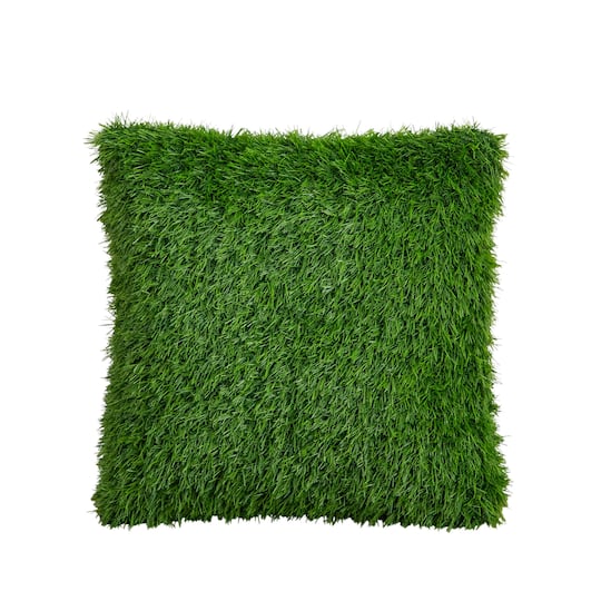 16" UV Resistant Artificial Grass Pillow Cushion (Indoor/Outdoor)